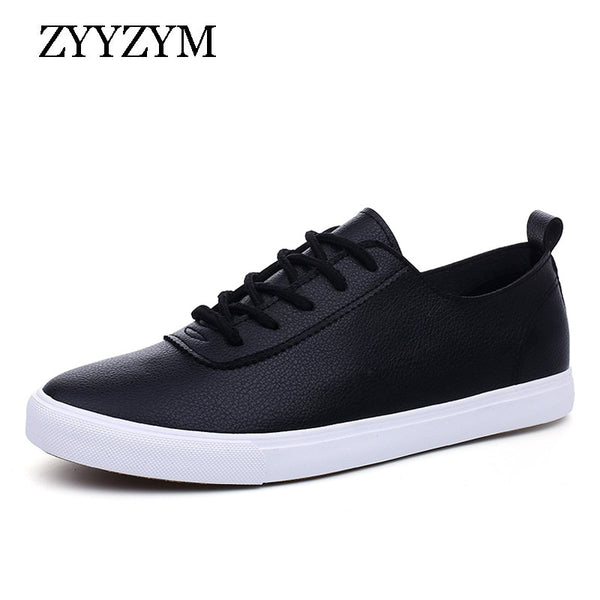 ZYYZYM Fashion Sneakers for Men Lace-Up Style Pu Leather Vulcanized Shoes Men 2019 Epidemic Trend Mens Shoes Off White Shoes