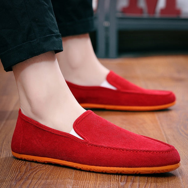 Dwayne 2019 Men's Variety of Color Canvas Peas Shoes Trendy Lazy Casual Large Size Driver Shoes Men's Vulcanized Shoes