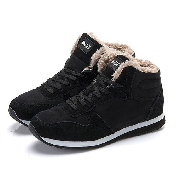 Fashion Men Boots Men Winter Boots Footwear Men Ankle Boots Warm Fur Winter Shoes Snow Boots Men Winter Sneakers Plus Size 46