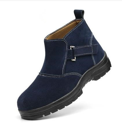 2019 Work Electric Welder Genuine Leather Safety Anti-puncture Anti-smashing Men Safety Shoes Steel Toe Work Shoes Flats