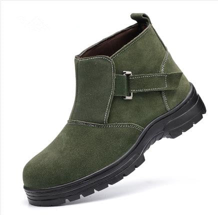 2019 Work Electric Welder Genuine Leather Safety Anti-puncture Anti-smashing Men Safety Shoes Steel Toe Work Shoes Flats