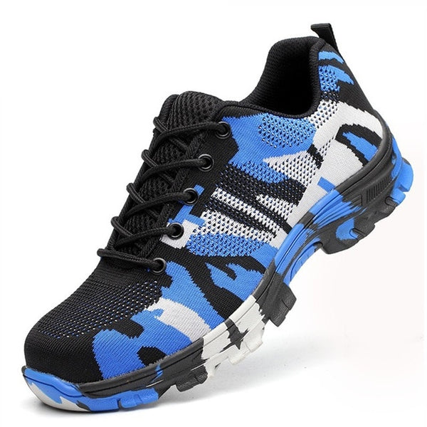 Work Boots Construction Men's Outdoor Steel Toe Cap Shoes Men Camouflage Puncture Proof High Quality Safety Shoes Plus Size36-47