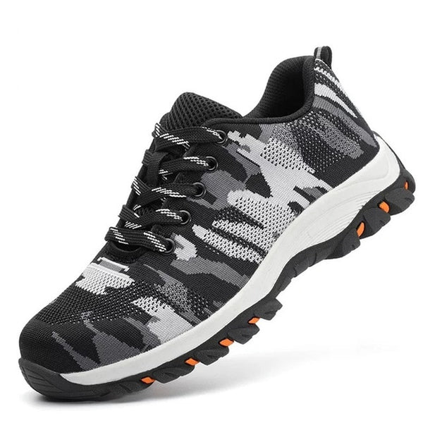 Work Boots Construction Men's Outdoor Steel Toe Cap Shoes Men Camouflage Puncture Proof High Quality Safety Shoes Plus Size36-47