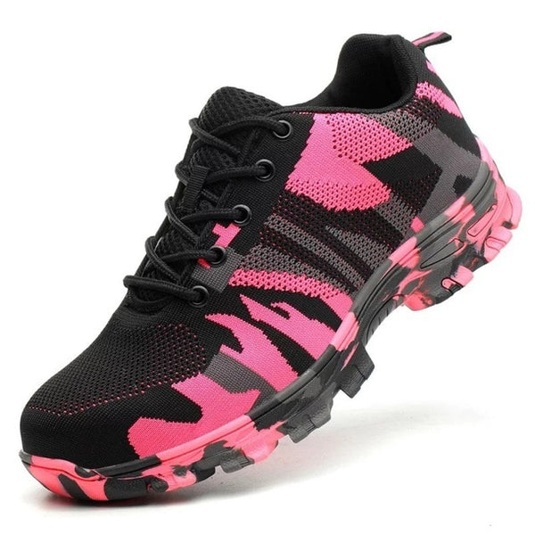 Work Boots Construction Men's Outdoor Steel Toe Cap Shoes Men Camouflage Puncture Proof High Quality Safety Shoes Plus Size36-47