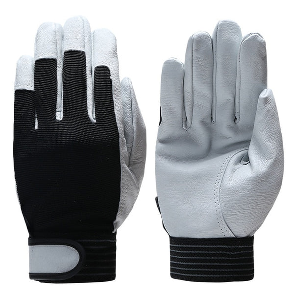 QIANGLEAF Brand Hot Sale D Grade Leather Glove Work Gloves Wear-resistant Safety  Working Gloves Men Mitten Free Shipping 508