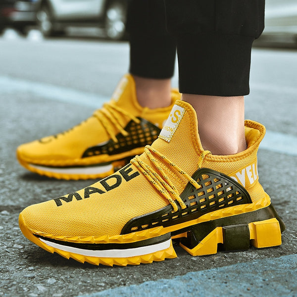 Rommedal Men'S Sneakers New Fashion Hard-Wearing Fly Weave Flat Male Casual Shoes Lace Up China Made Letter Footwear Free Ship