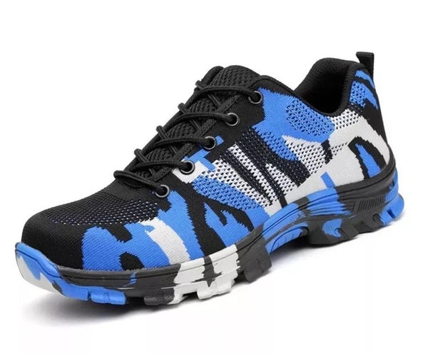 Work Boots Construction Men's Outdoor Steel Toe Cap Shoes Men Camouflage Puncture Proof High Quality Safety Shoes Plus Size