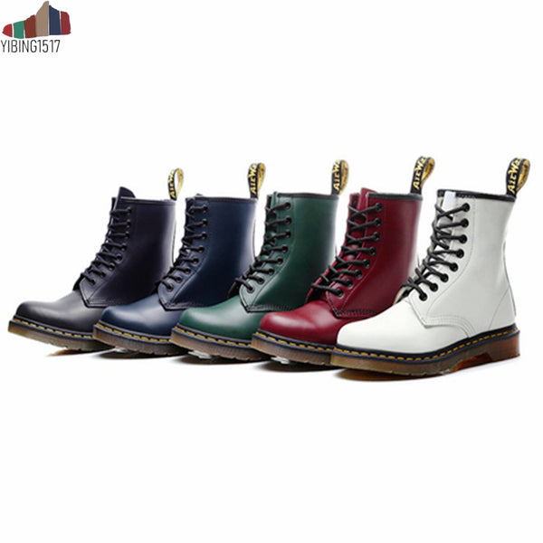 Men Shoes New Genuine Leather Ankle Martens Boots for Women Casual Dr. Motorcycle Shoes Warm Winter Men Boots Work Safety Shoes