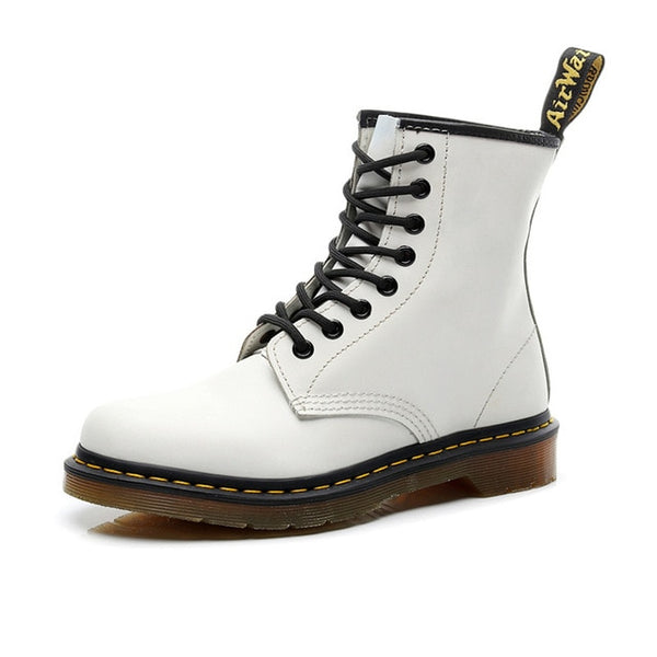 Men Shoes New Genuine Leather Ankle Martens Boots for Women Casual Dr. Motorcycle Shoes Warm Winter Men Boots Work Safety Shoes