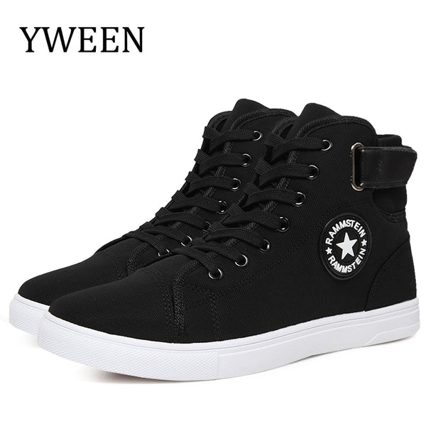 YWEEN Men's Vulcanize Shoes Men Spring Autumn Top Fashion Sneakers Lace-up High Style Solid Colors Man Shoes