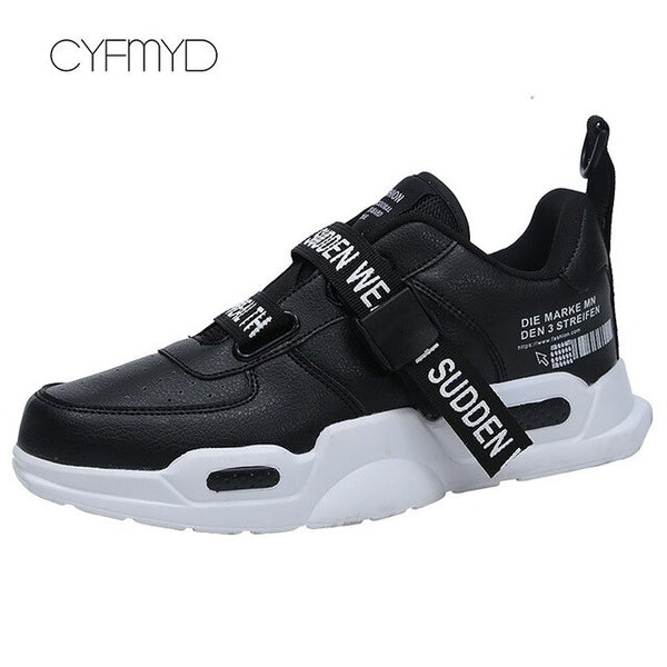 Men's sneakers Hollow Breathable Trainers vulcanized Buckle strap Platform Sneakers White sneakers Running shoes boys