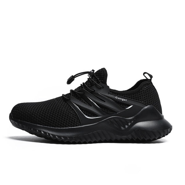 PUPUDA Indestructible Shoes Breathable Work Boots Men Safety Shoes Steel Toe Sneakers Lightweight Construction Outdoor Shoes Men