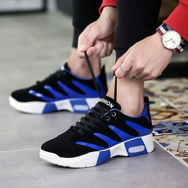 Autumn wild men's sports and leisure tide running flat bottom shoes breathable trend men's shoes vulcanized shoes z347