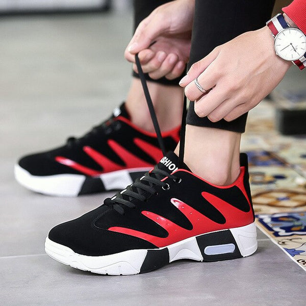 Autumn wild men's sports and leisure tide running flat bottom shoes breathable trend men's shoes vulcanized shoes z347