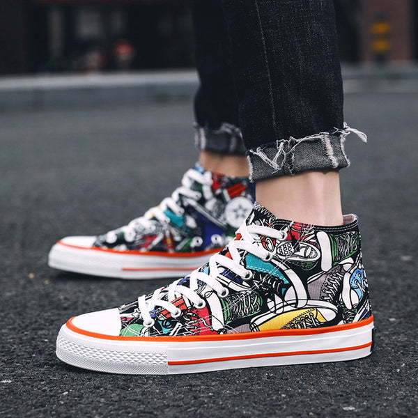 2019 New Men's Casual Canvas Shoes Lightweight Fashion Shoes With Breathable Autumn Sports Shoes Men's Vulcanized Shoes