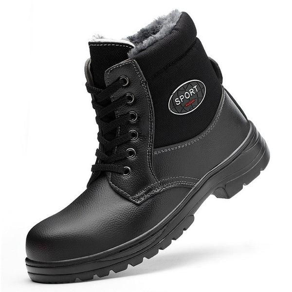 Winter Work Safety Boot Warm Fur Men Boots Steel Toe Safety Shoes Winter Boots Men Work Boots Male Shoes Adult Boots Men 39