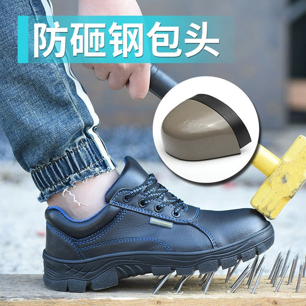 2019 Military Combat Men's High Top Steel Toe Cap Anti Smashing Work Boots Shoes Men Iron Nose Anti-puncture Safety Shoes