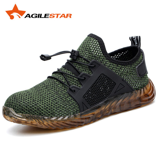 Work Shoes Safety Boots Man Toe Breathable Non Slip Light Weight Fashionable Anti Smashing Puncture Proof Ourdoors High Cut