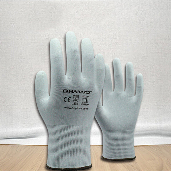 10 Pairs PU Nitrile Safety Coating Work Gloves Palm Coated Gloves Mechanic Working Gloves have CE Certificated EN388