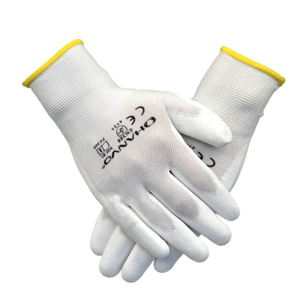 10 Pairs PU Nitrile Safety Coating Work Gloves Palm Coated Gloves Mechanic Working Gloves have CE Certificated EN388