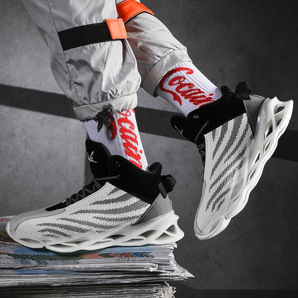 Trend luminous men's basketball shoes Flyknit breathable lightweight outdoor sports shoes wear men's casual shoes Zapatos Hombre