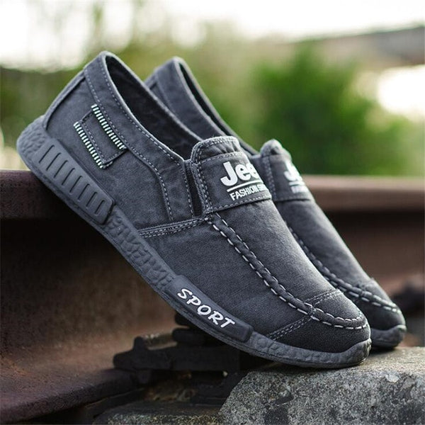 ELGEER New canvas shoes deodorant breathable men's shoes tide shoes non-slip male students tie casual stripes men shoes