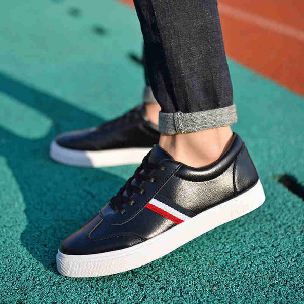 luxury Men's casual shoes flats genuine leather soft breathable man sneaker natural men Vulcanized shoes non-slip sole Loafers