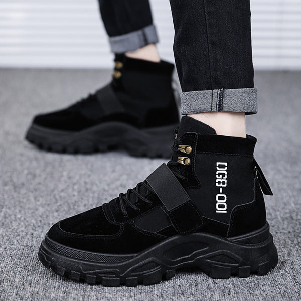 YRRFUOT  Autumn New Men Work Shoes Fashion Thick Bottom Desert Tactical Men's Boots High Quality Trend Casual Men Shoes Non-slip