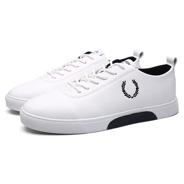 2018 Spring And Autumn New Men'S Vulcanized shoes Fashion Lace-up Shoes Sneakers Youth trend Men'S Shoes Sewing  PU