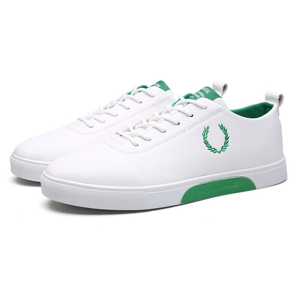 2018 Spring And Autumn New Men'S Vulcanized shoes Fashion Lace-up Shoes Sneakers Youth trend Men'S Shoes Sewing  PU