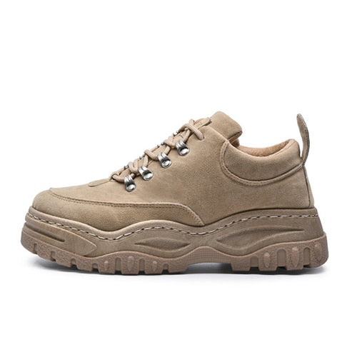 New Mens Vulcanize Shoes 2019 Autumn Winter Fashion Platform Shoes Mens Lace Up Balck Sneakers Wear-Resisting Female Causal Shoe