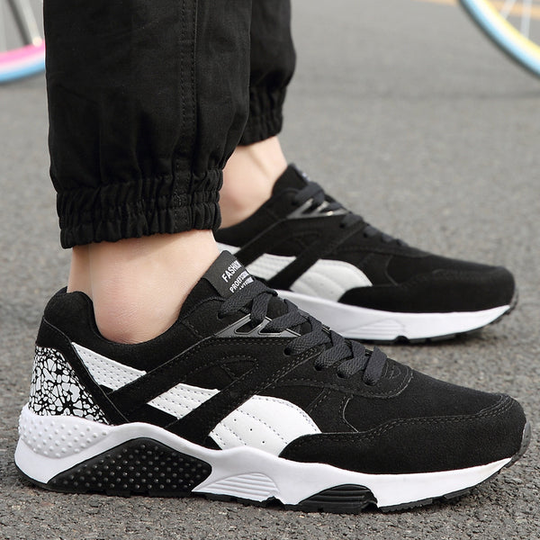 2019 Hot Sale Men's Vulcanized Shoes Spring/Autumn Men Shoes High Quality Frosted Suede Casual Shoes Platform Lace Up Footwear