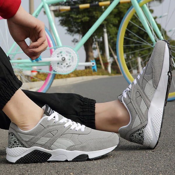 2019 Hot Sale Men's Vulcanized Shoes Spring/Autumn Men Shoes High Quality Frosted Suede Casual Shoes Platform Lace Up Footwear