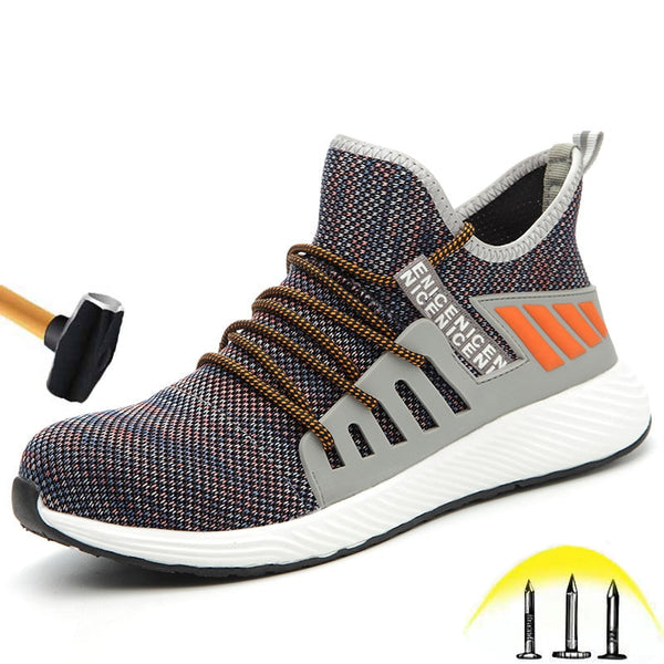 Steel Head Safety Shoe Men's Lightweight Breathable Anti-piercing Soft Sports Shoes Non-slip Smash-proof Construction Work Shoes