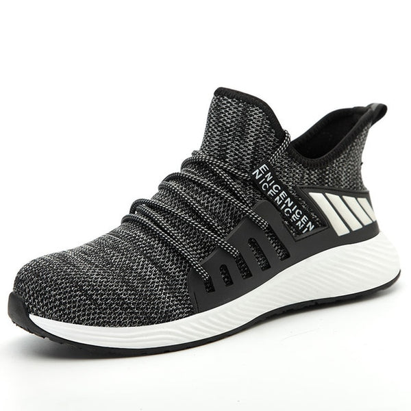 Steel Head Safety Shoe Men's Lightweight Breathable Anti-piercing Soft Sports Shoes Non-slip Smash-proof Construction Work Shoes