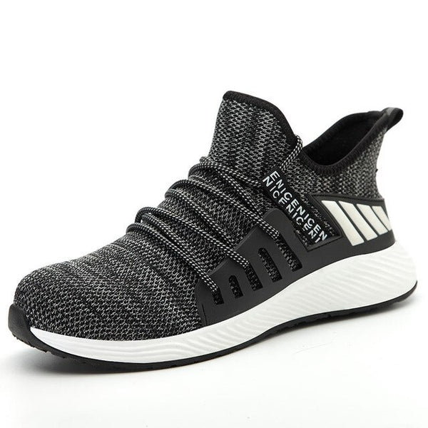 Steel Head Safety Shoe Men's Lightweight Breathable Anti-piercing Soft Sports Shoes Non-slip Smash-proof Construction Work Shoes