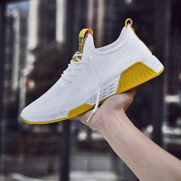 WENYUJH Men's Sneakers Breathable Casual No-slip Men Vulcanize Shoes Male Air Mesh Lace up Wear-resistant Shoes Tenis Masculino