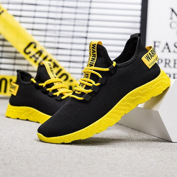 WENYUJH Men's Sneakers Breathable Casual No-slip Men Vulcanize Shoes Male Air Mesh Lace up Wear-resistant Shoes Tenis Masculino