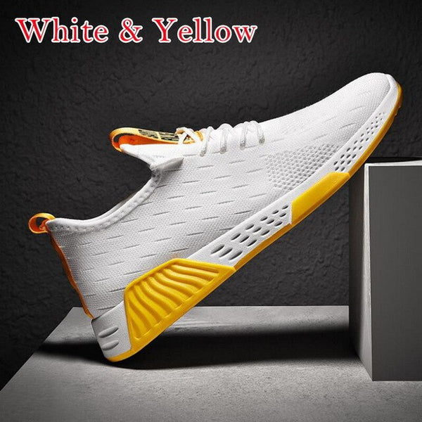 WENYUJH Men's Sneakers Breathable Casual No-slip Men Vulcanize Shoes Male Air Mesh Lace up Wear-resistant Shoes Tenis Masculino
