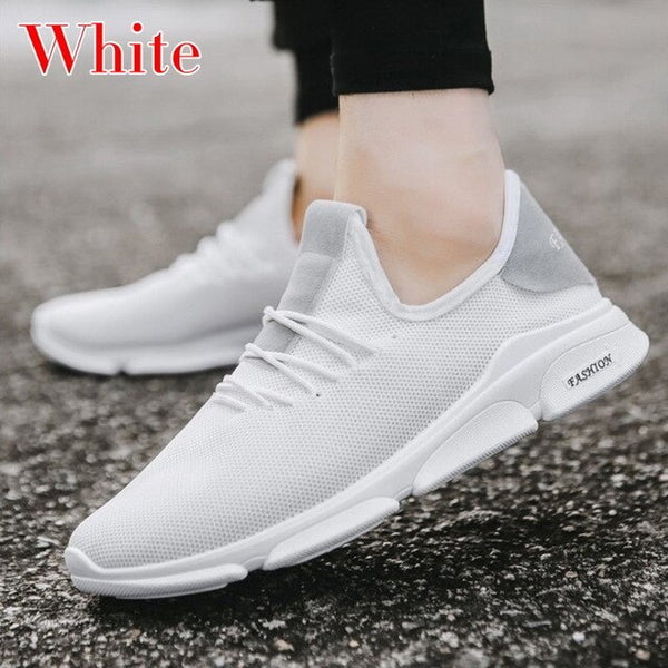WENYUJH Men's Sneakers Breathable Casual No-slip Men Vulcanize Shoes Male Air Mesh Lace up Wear-resistant Shoes Tenis Masculino