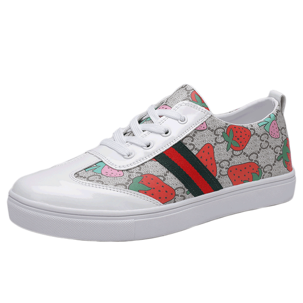 New casual Men women Vulcanized Shoes Sneakers Men's Fashion Casual Lace-Up Colorful Canvas Sport Graffiti board Shoes
