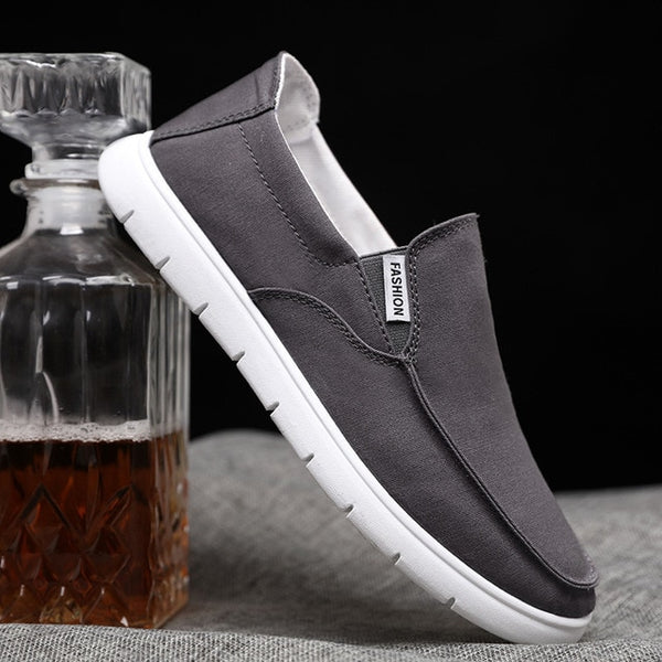 Fashion Slip-on Men's Canvas Shoes Breathable Lightweight Comfortable Men Shoes Summer Men's Casual Shoes Lazy Flat Shoes