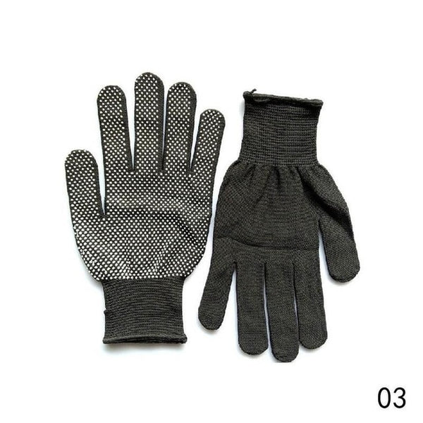 1 Pair Nylon Non-slip Dispensing Gloves Skid Resistancef Black Grey Safty Working Nylon Gloves Garden Pruning Protective Gloves