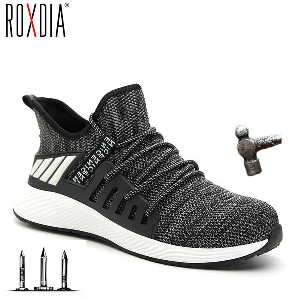 Ultra-light steel toe cap men boots safety shoes women work sneakers breathable outdoor shoe plus size 36-46 ROXDIA brand RXM159