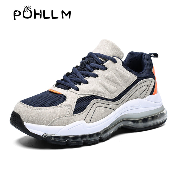PUHLLM Men’s Sneakers Shoes Running Men Vulcanize Shoes Casual 2019 Autumn Fashion Breathable Platform White Sport Shoes SoftG31