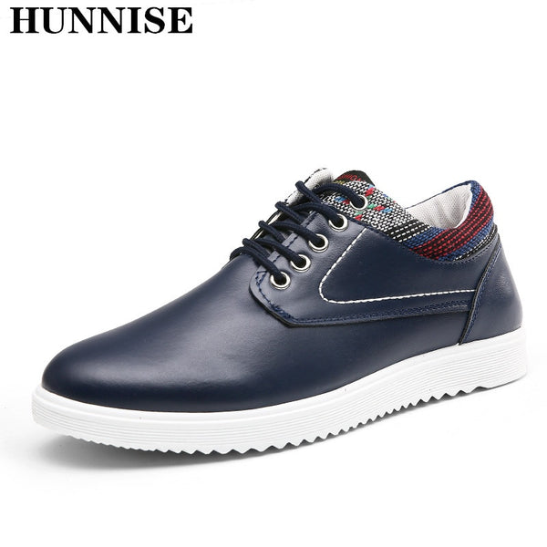 HUNNISE Casual Men Vulcanize Shoes Fashion School Student Flat Shoes Men Casual Vulcanize Shoes Quality Summer Men`s Sneaker