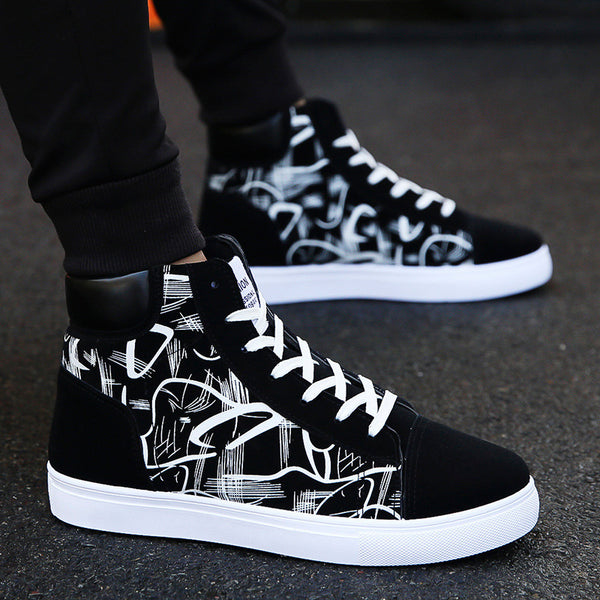 Shoes New Men Casual Shoes High Top Sneakers Men Vulcanized Shoes Platform Sneakers Quality Men's Sneakers Masculinas2019