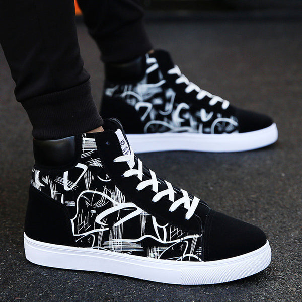 Shoes New Men Casual Shoes High Top Sneakers Men Vulcanized Shoes Platform Sneakers Quality Men's Sneakers Masculinas2019