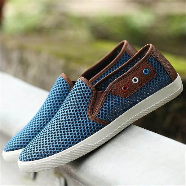 2019 new Men's Vulcanize Shoes Causal Mesh Breathable Sneakers Men Running Anti-skid Sneakers Summer Lightweight Shoes Uniser