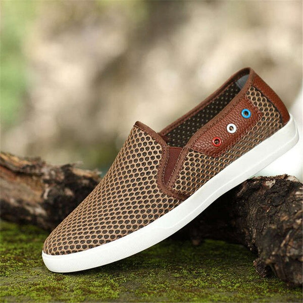 2019 new Men's Vulcanize Shoes Causal Mesh Breathable Sneakers Men Running Anti-skid Sneakers Summer Lightweight Shoes Uniser
